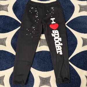 Sp5der I Heart SP5 Sweatpant Black Mens Large